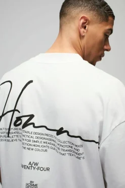 Oversized Boxy Heavyweight Peached Embroidered T-shirt