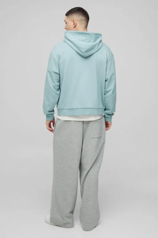Oversized Boxy Heavyweight Zip Through Hoodie
