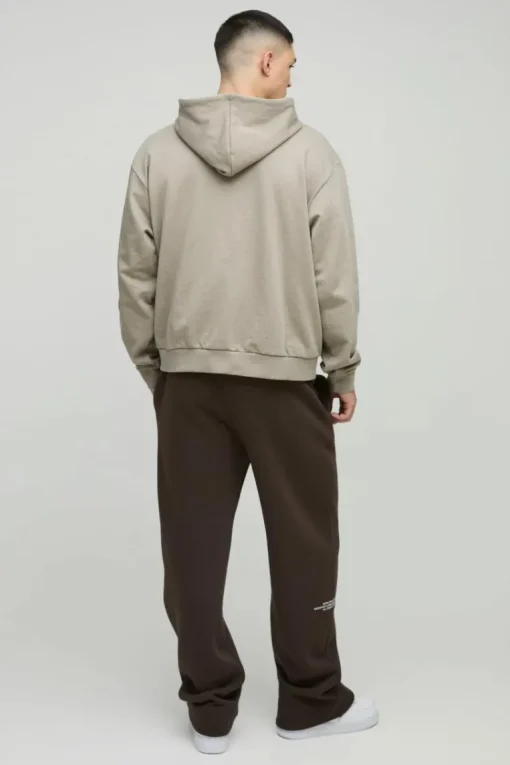 Oversized Boxy Heavyweight Zip Through Hoodie