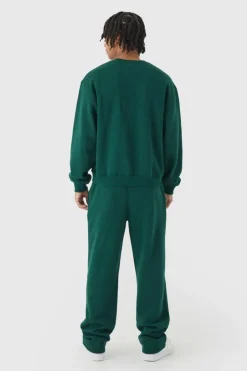 Oversized Boxy Homme Embossed Sweatshirt Tracksuit