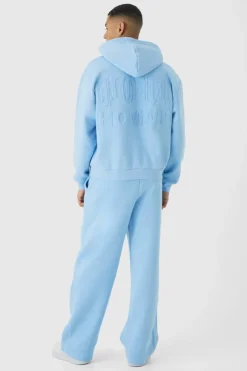 Oversized Boxy Homme Emboss Tracksuit
