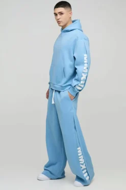 Oversized Boxy Hooded Wide Pleat Gusset Tracksuit