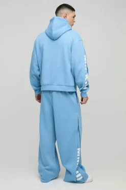 Oversized Boxy Hooded Wide Pleat Gusset Tracksuit