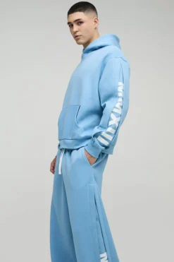 Oversized Boxy Hooded Wide Pleat Gusset Tracksuit