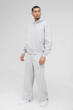 Oversized Boxy Hoodie & Wide Leg Tie Cuff Tracksuit