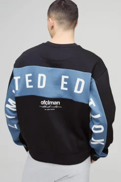 Oversized Boxy Large Scale Limited Panel Sweatshirt