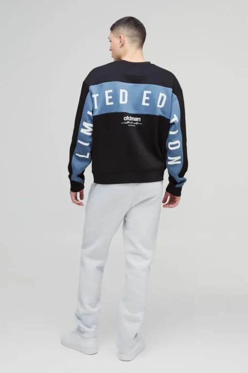 Oversized Boxy Large Scale Limited Panel Sweatshirt