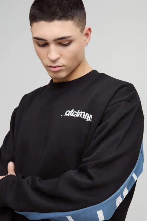 Oversized Boxy Large Scale Limited Panel Sweatshirt