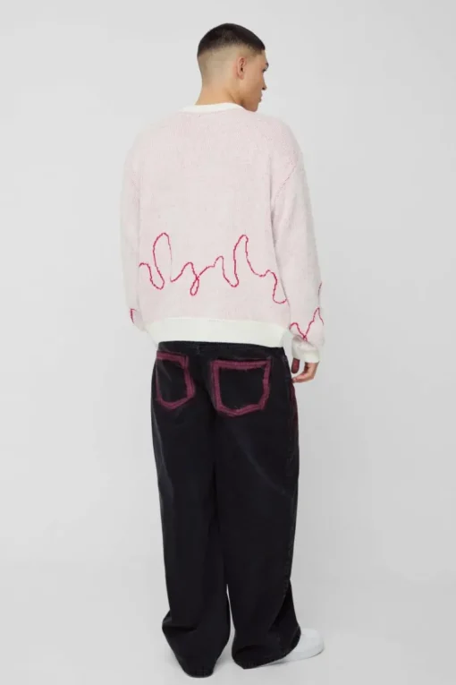 Oversized Boxy Lover Textured Knitted Jumper