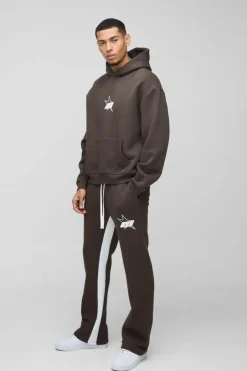 Oversized Boxy M Star Extended Drawcord Hooded Tracksuit