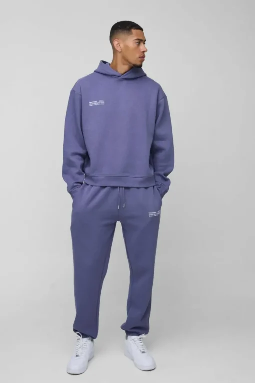 Oversized Boxy Man Hooded Tracksuit