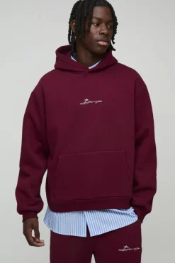 Oversized Boxy Man Print Hoodie