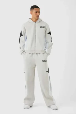 Oversized Boxy Moto Homme Star Panel Tracksuit