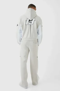 Oversized Boxy Moto Homme Star Panel Tracksuit