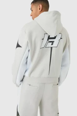 Oversized Boxy Moto Homme Star Panel Tracksuit