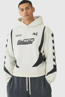 Oversized Boxy Moto Racing Hoodie