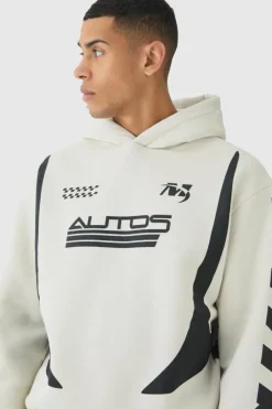 Oversized Boxy Moto Racing Hoodie
