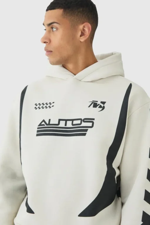 Oversized Boxy Moto Racing Hoodie