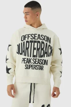 Oversized Boxy Off Season Puff Printed Hooded Tracksuit