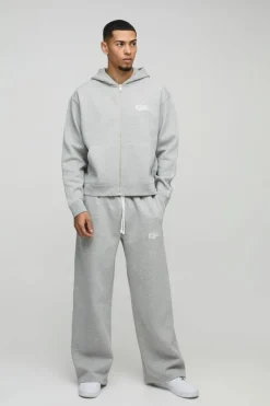 Oversized Boxy Official Embroidery Zip Through Tracksuit