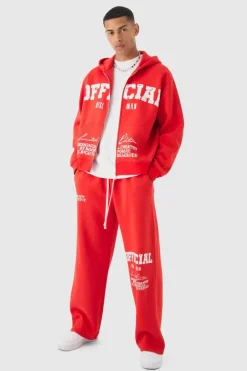 Oversized Boxy Official Print Tracksuit
