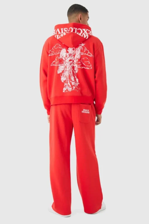 Oversized Boxy Official Print Tracksuit