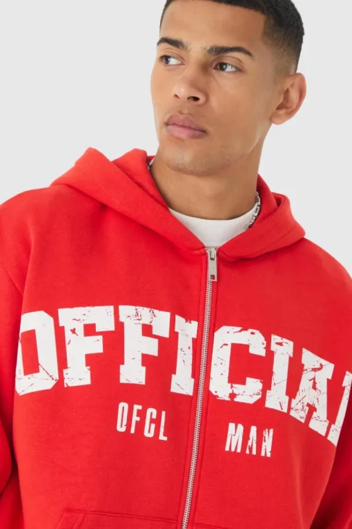 Oversized Boxy Official Print Tracksuit