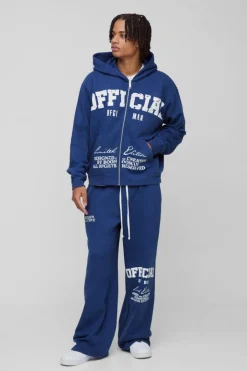 Oversized Boxy Official Print Tracksuit