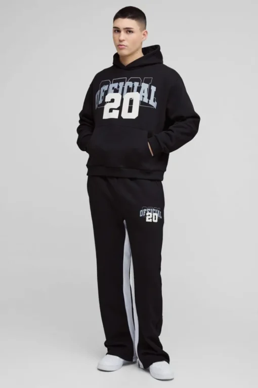 Oversized Boxy Official Varsity Distressed Gusset Tracksuit