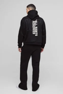 Oversized Boxy Official Varsity Distressed Gusset Tracksuit
