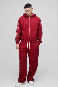 Oversized Boxy Official Zip Through Hooded Tracksuit