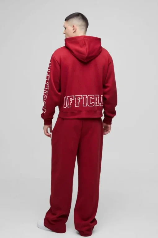 Oversized Boxy Official Zip Through Hooded Tracksuit
