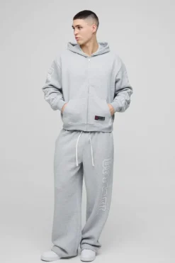 Oversized Boxy Official Zip Through Hooded Tracksuit