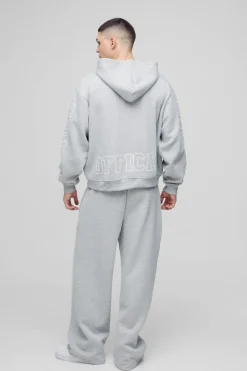 Oversized Boxy Official Zip Through Hooded Tracksuit