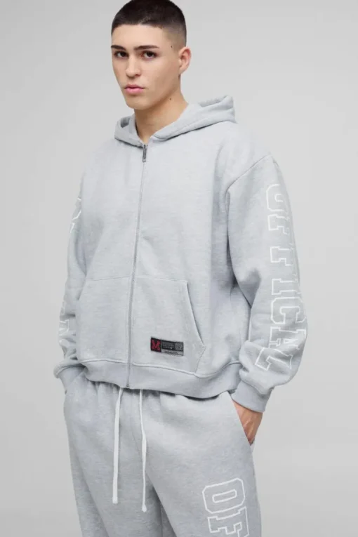 Oversized Boxy Official Zip Through Hooded Tracksuit