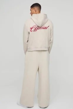 Oversized Boxy Official Zip Through Hoodie