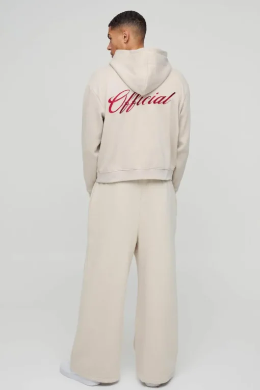 Oversized Boxy Official Zip Through Hoodie