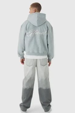Oversized Boxy Official Zip Through Hoodie