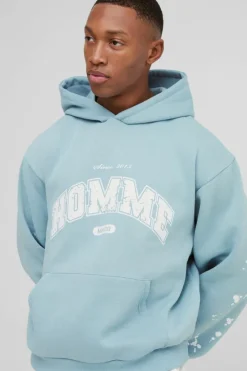 Oversized Boxy Paint Splatter Homme Hoodie