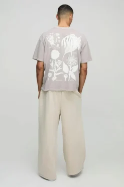 Oversized Boxy Pour Homme Floral Washed T-Shirt