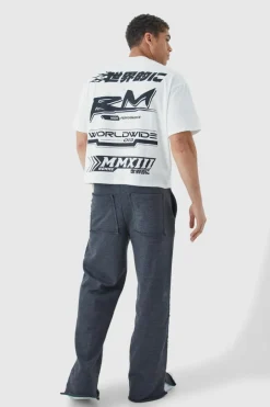 Oversized Boxy Print T-shirt With Rubber Badge