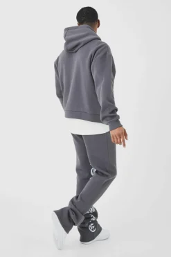 Oversized Boxy Printed Flared Tracksuit