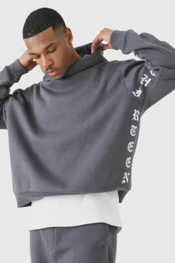 Oversized Boxy Printed Flared Tracksuit
