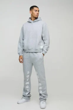 Oversized Boxy Printed Flared Tracksuit