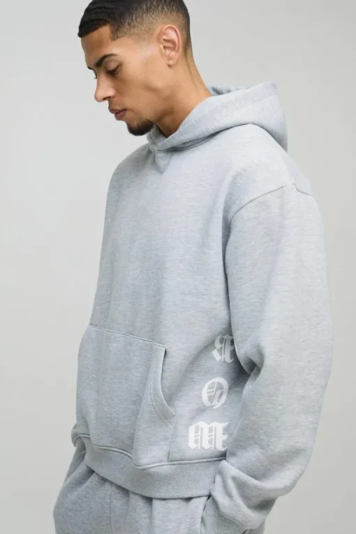Oversized Boxy Printed Flared Tracksuit