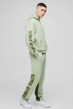 Oversized Boxy Printed Gusset Tracksuit