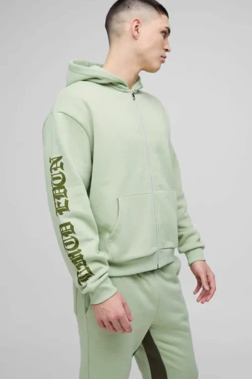 Oversized Boxy Printed Gusset Tracksuit
