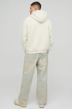Oversized Boxy Quarter Zip Washed Hoodie