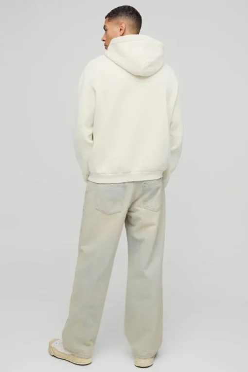 Oversized Boxy Quarter Zip Washed Hoodie