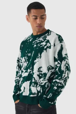 Oversized Boxy Renaissance Graphic Knit Jumper